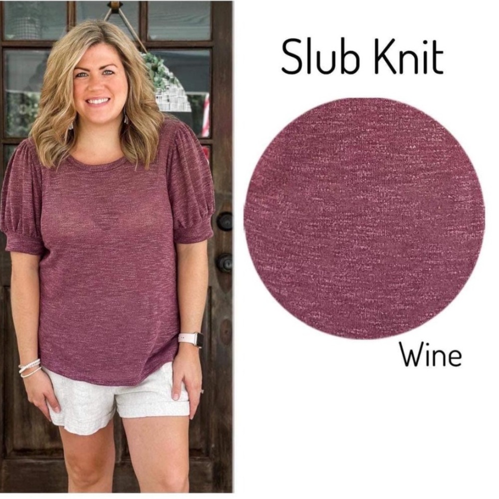 LulaRoe Eloise Puff Sleeves Top 3040